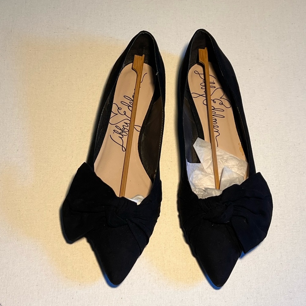 Libby Edelman Women’s Black Bow Flats